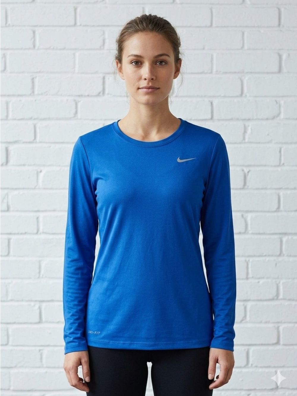 Nike Dri-FIT Royal Blue Running Crewneck Long Sleeve